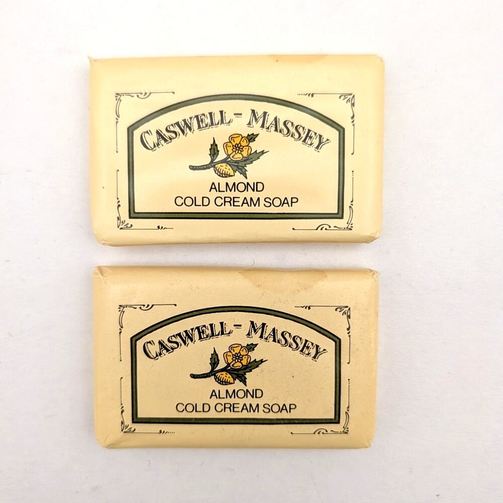 Caswell-Massey Almond Cold Cream Bar Soap Set of 2 New Old Stock Vintage